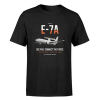 Thumbnail for E-7A Wedgetail design on black double-side t-shirt, single-side print