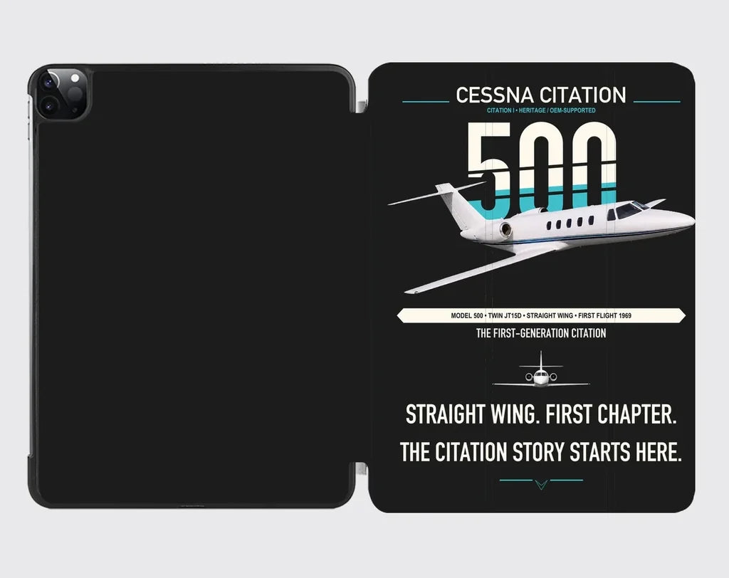 Cessna Citation 500 - Citation I design on black ipad tablet case