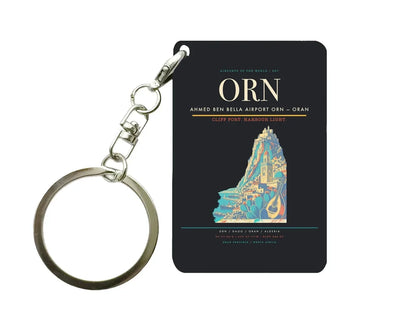 Ahmed Ben Bella Airport ORN — Oran Key Chain design on black key chain
