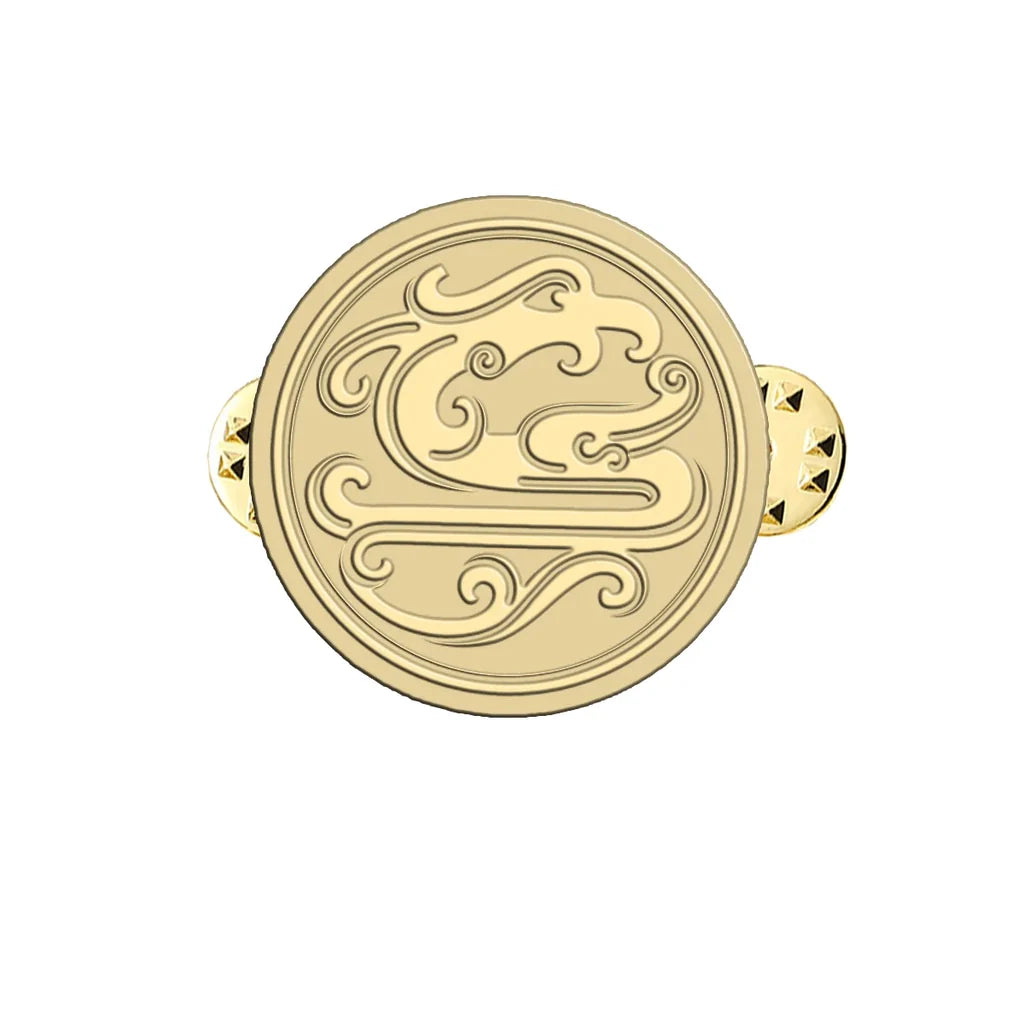 Juneyao Airlines aviation hollow pin in polished alloy.
