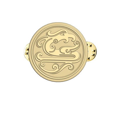 Juneyao Airlines aviation hollow pin in polished alloy.