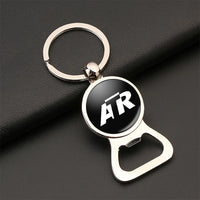 Thumbnail for ATR & Text Bottle Opener aviation design on bottle-opener key chain, durable metal alloy with built-in opener.