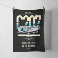Thumbnail for Cessna T207A Stationair 8 design on black towel