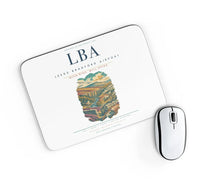 Thumbnail for Leeds Bradford Airport (LBA) design on white rectangle mouse pad
