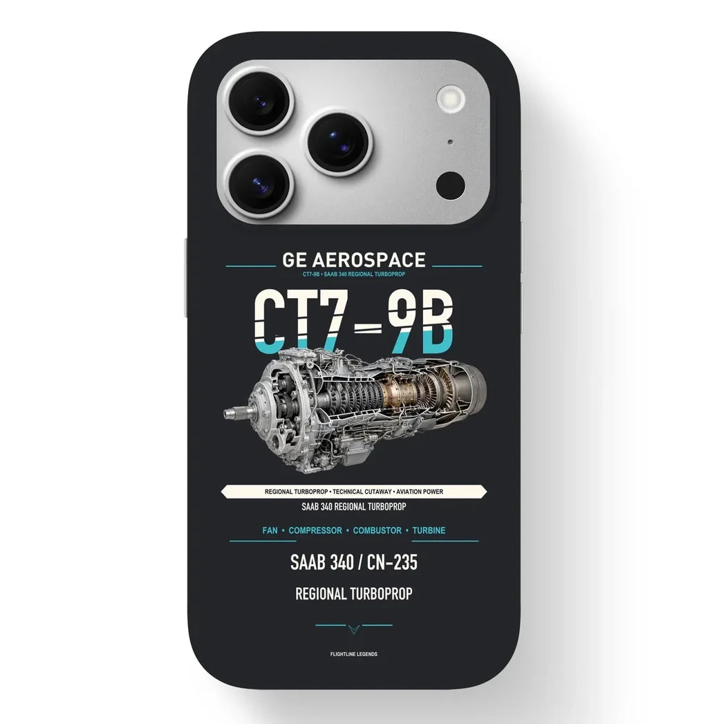 CT7-9B Case design on black iphone case