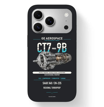 CT7-9B Case design on black iphone case