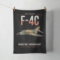 Thumbnail for F-4C Phantom II design on black towel