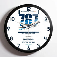 Thumbnail for Boeing 787-9 Dreamliner design on white framed wall clock