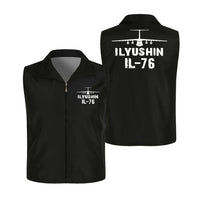 Thumbnail for ILyushin IL-76 & Plane Thin Style aviation design printed on lightweight shell with sleeveless design thin vest.