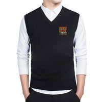 Thumbnail for Airline Pilot Label Sweater aviation design printed on soft knit with sleeveless v-neck sweater vest.