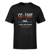 Thumbnail for Airbus CC-150T Polaris design on black double-side t-shirt, single-side print