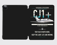 Thumbnail for Cessna Citation CJ1+ design on black ipad tablet case