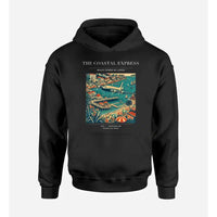 Thumbnail for VINTAGE G4096 - The Coastal Express - Premium Hoodie design on black premium