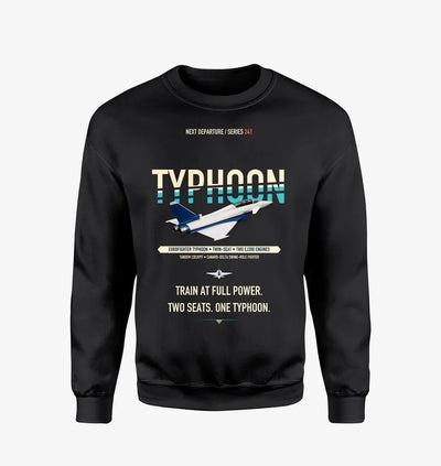 Airbus Eurofighter Typhoon Twin-seat design on black sweatshirt