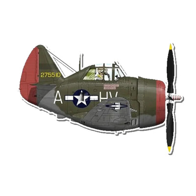 United States Army Air Forces P-47 Thunderbolt World War II Airplanes sticker, Wide 6cm (2.3inches)