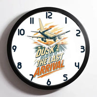 Thumbnail for Dusk Belongs To The Last Arrival design on white framed wall clock