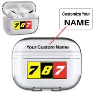 Thumbnail for Flat Colourful 787 AirPods Pro transparent case - Normal + Name
