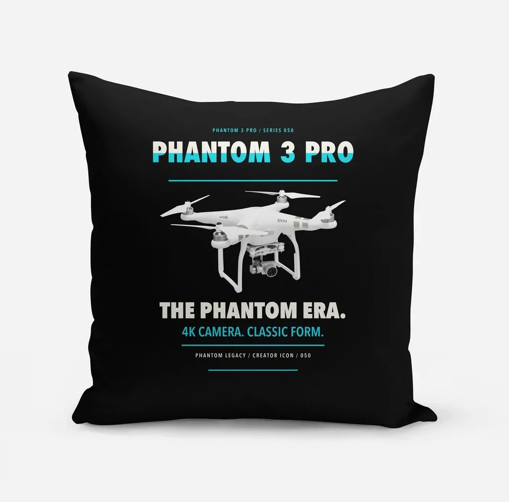 DJI Phantom 3 Professional design on black pillow