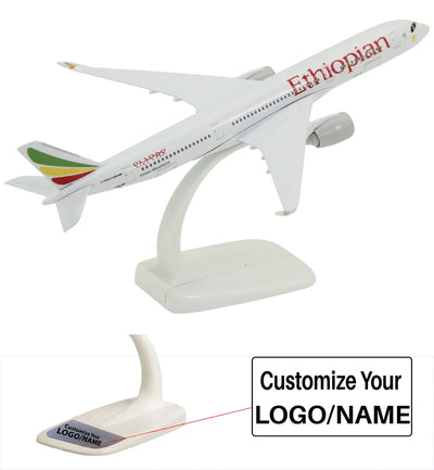 Side view of Trans World Airlines Airbus A350 Airplane Model (20CM) aviation 20-30cm scale model aircraft in diecast metal.