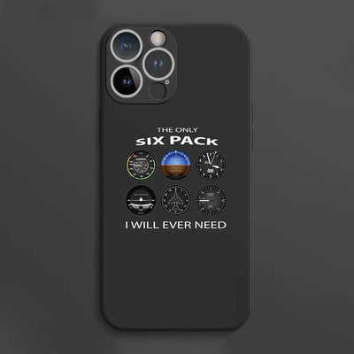 The Only Six Pack I Will Ever Need aviation design on soft silicone iPhone case for iPhone.