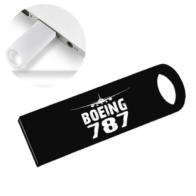 Boeing 787 & Plane aviation design on durable waterproof casing waterproof USB device.