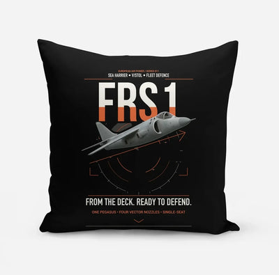 British Aerospace Sea Harrier FRS.1 design on black pillow