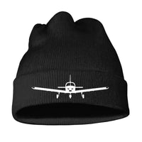 Thumbnail for Piper PA28 Silhouette Plane aviation embroidery on soft knit fabric 3D knit beanie.