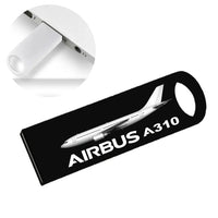Thumbnail for The Airbus A310 aviation design on durable waterproof casing waterproof USB device.