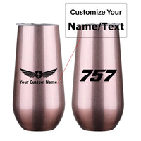 Thumbnail for Boeing 757 Flat Text 6oz Egg aviation design on 6oz egg cup, compact 6oz ceramic.