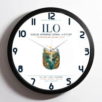 Thumbnail for Iloilo International Airport (ILO) design on white framed wall clock