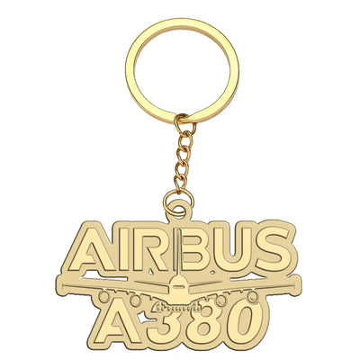 Amazing Airbus A380 aviation hollow key chain in polished alloy.