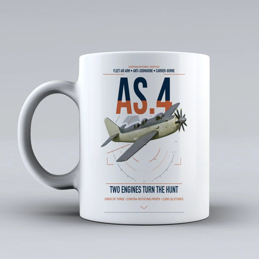 Fairey Gannet AS.4 design on white ceramic mug, double-side print