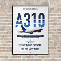 Thumbnail for Airbus A310-300P2F vertical canvas print - framed - white background