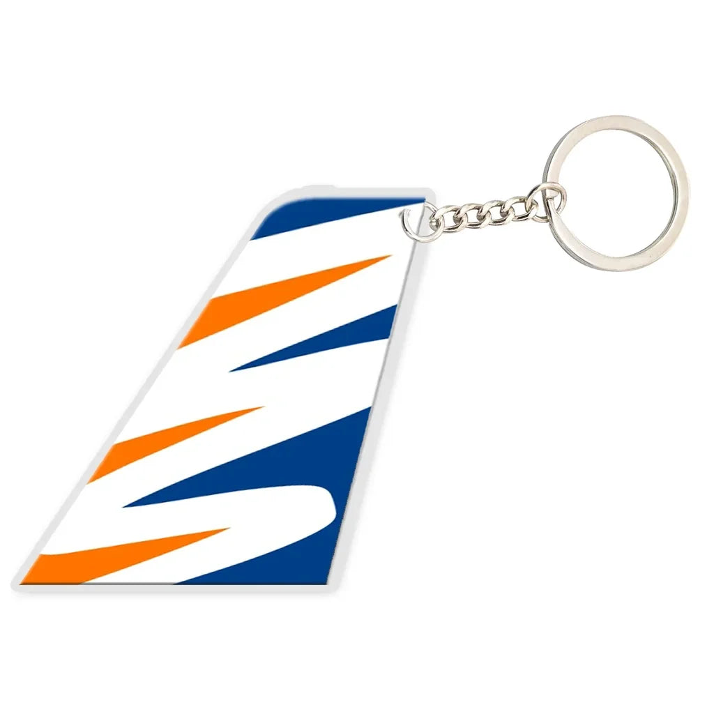 Smartwings Airlines aviation shaped key chain, durable metal alloy.