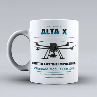 Alta X Mug design on white freefly