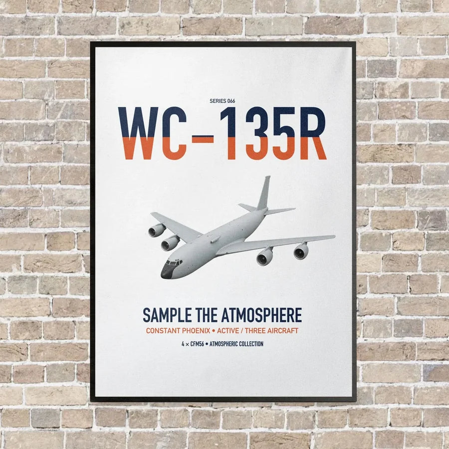 WC-135R Constant Phoenix vertical canvas print - framed - white background