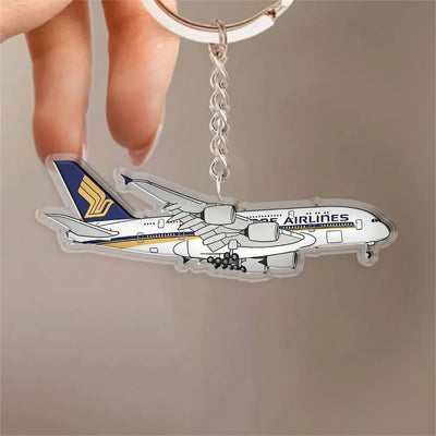Singapore Airlines Airbus A380 Design Acrylic Keychain