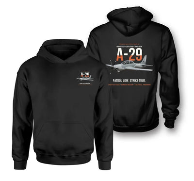 A-29 SUPER TUCANO design on black hoodie