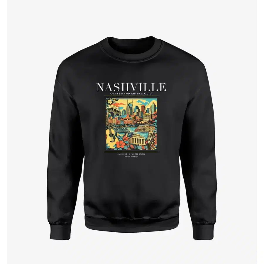 NASHVILLE - Poster - Sweatshirt - Black