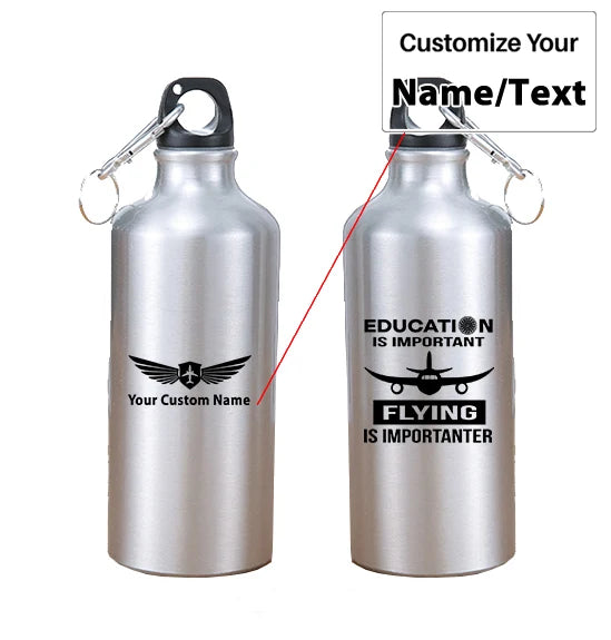 Flying is Importanter aviation design on thermos, vacuum-insulated.