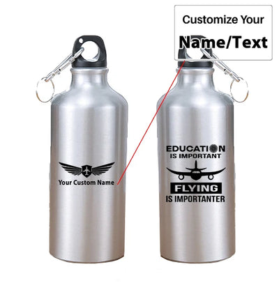 Flying is Importanter aviation design on thermos, vacuum-insulated.