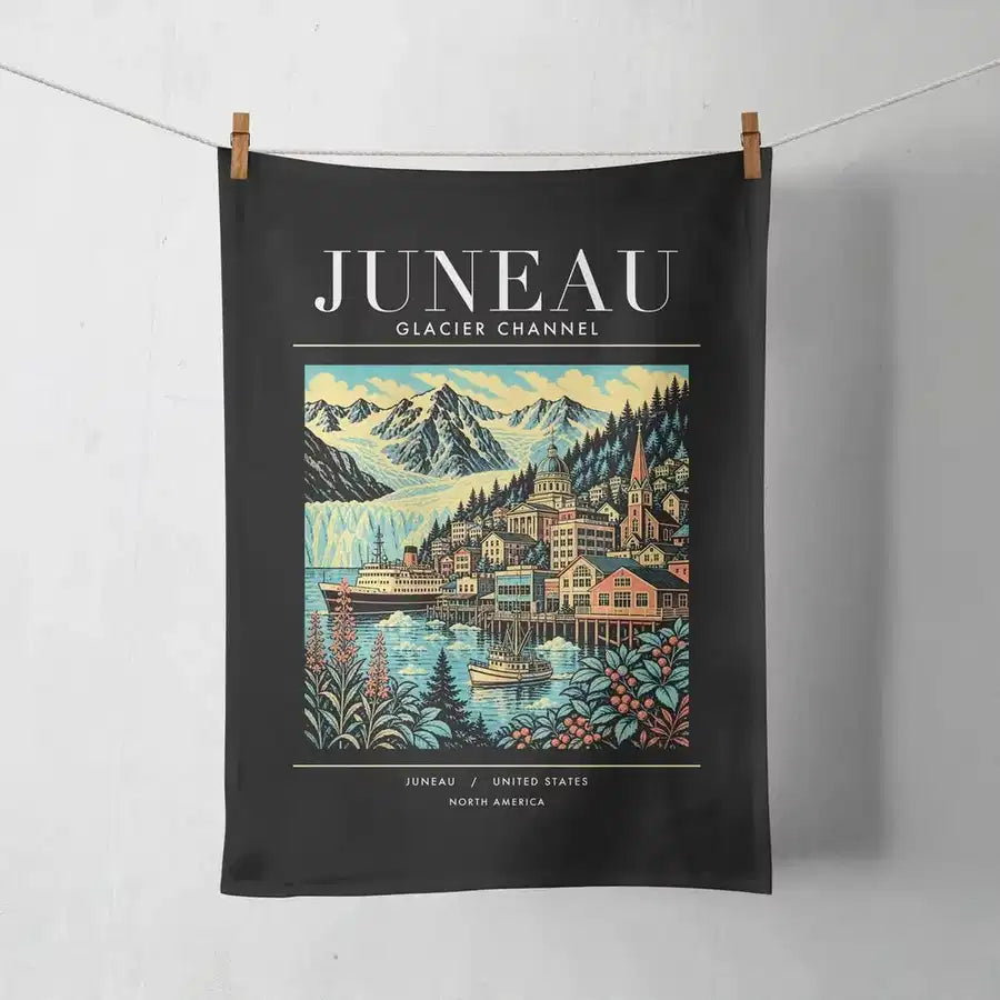 JUNEAU - Poster - Towel - Black