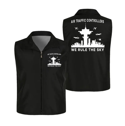 Air Traffic Controllers - We Rule The Sky Thin Style aviation design printed on lightweight shell with sleeveless design thin.