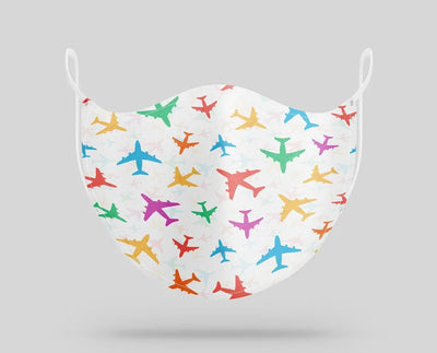 Cheerful aviation face mask in breathable cotton blend.