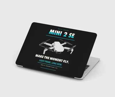 DJI Mini 2 SE design on black MacBook case