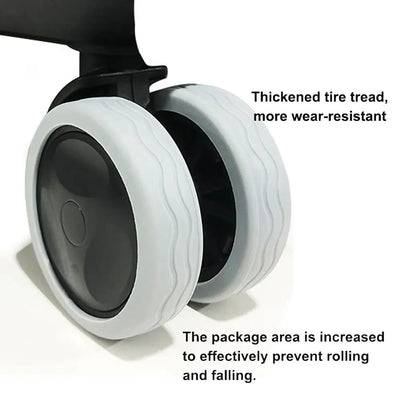 8PCS Luggage Wheels Protector Silicone Wheels Caster Shoes aviation traveller accessory in premium build.