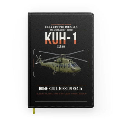 Korea Aerospace Industries KUH-1 Surion design on black notebook
