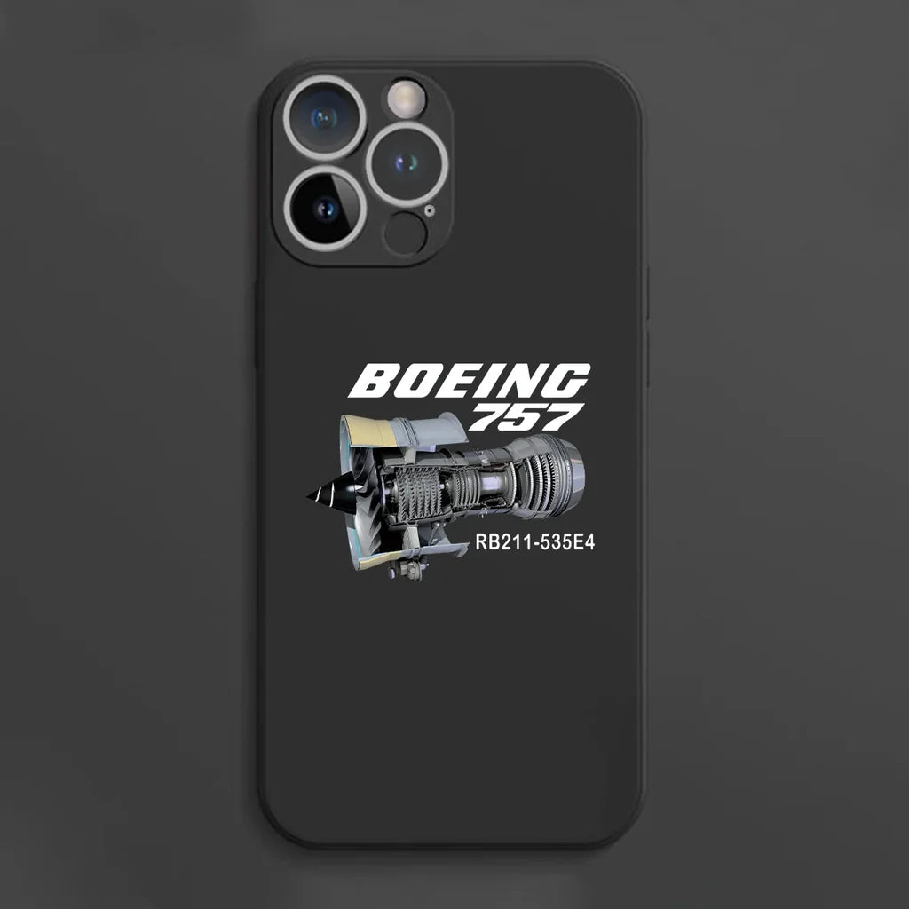 Boeing 757 & Rolls Royce Engine (RB211) aviation design on soft silicone iPhone case for iPhone.