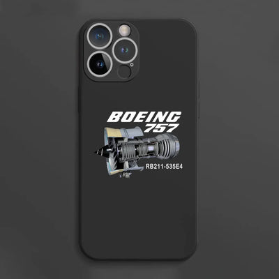 Boeing 757 & Rolls Royce Engine (RB211) aviation design on soft silicone iPhone case for iPhone.