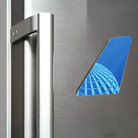 Thumbnail for United Airlines aviation design tail magnet in 3D metal with magnetic back.
